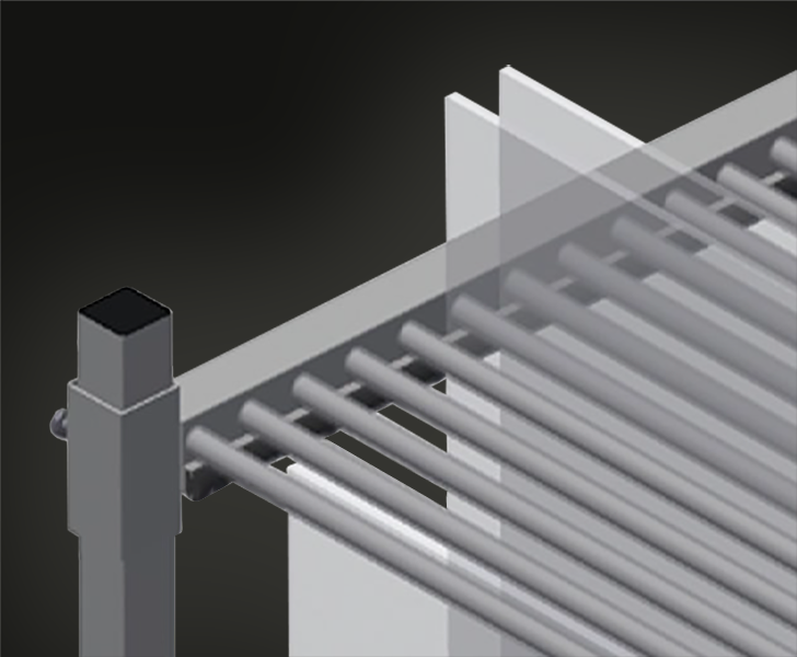 Pvc GFW 1200 Divisores de compartimentos con protección de plástico Someco